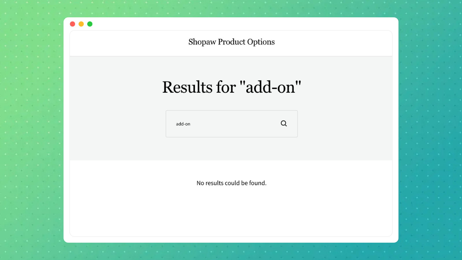 Hide Add-on products from the Shopify frontend search