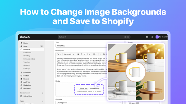 How to Change Image Backgrounds and Save to Shopify with Shopaw AI